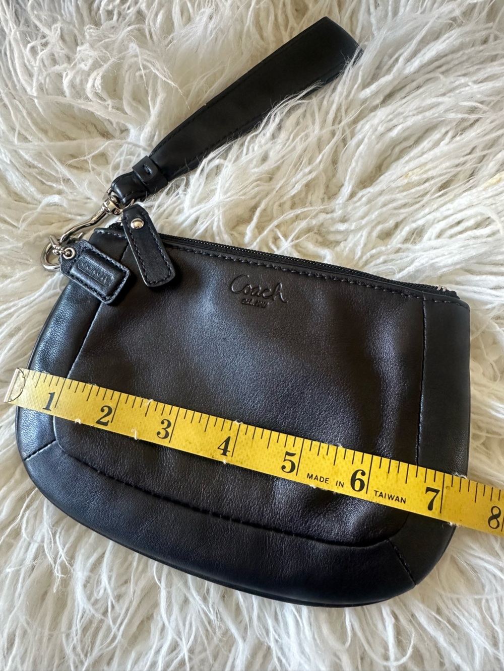 Coach black leather wristlet, NWOT - Picture 7 of 9